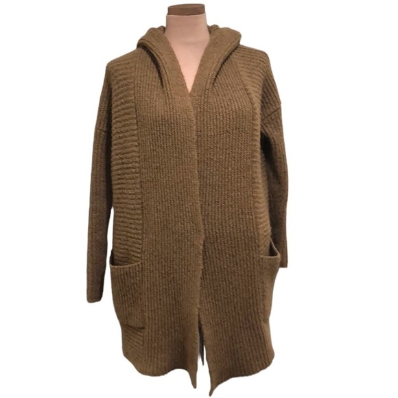 Urban Outfitters Kimchi Blue Cardigan Sweater Size Small Golden Brown Rib Knit - Picture 1 of 9